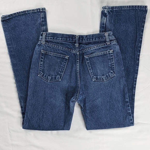 Y2K R4R Wide Leg Dark Wash Low Rise Flare Vintage Jeans - Picture 3 of 10